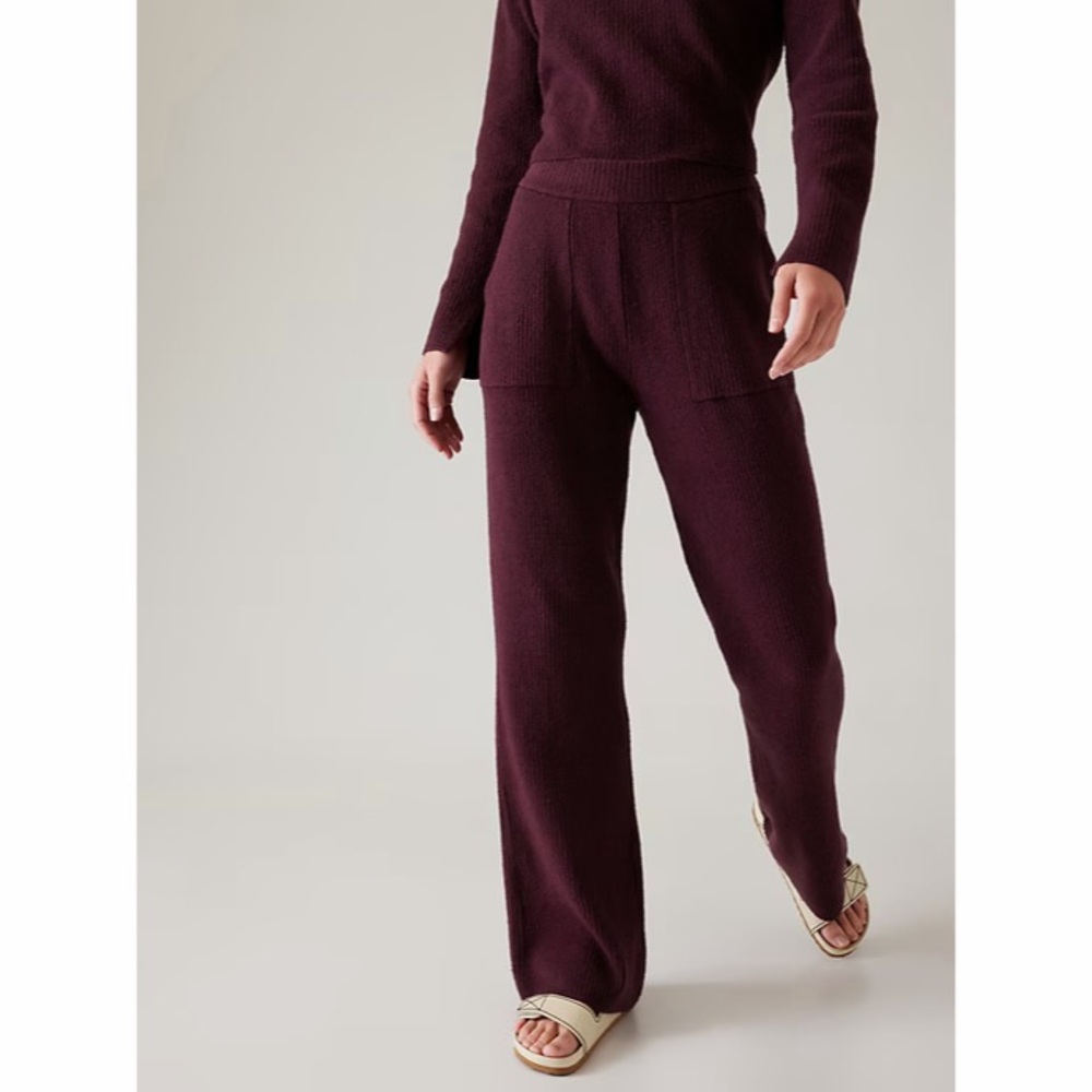 Athleta Felicity Cozy‎ Pant Spiced Cabernet Womens Size S